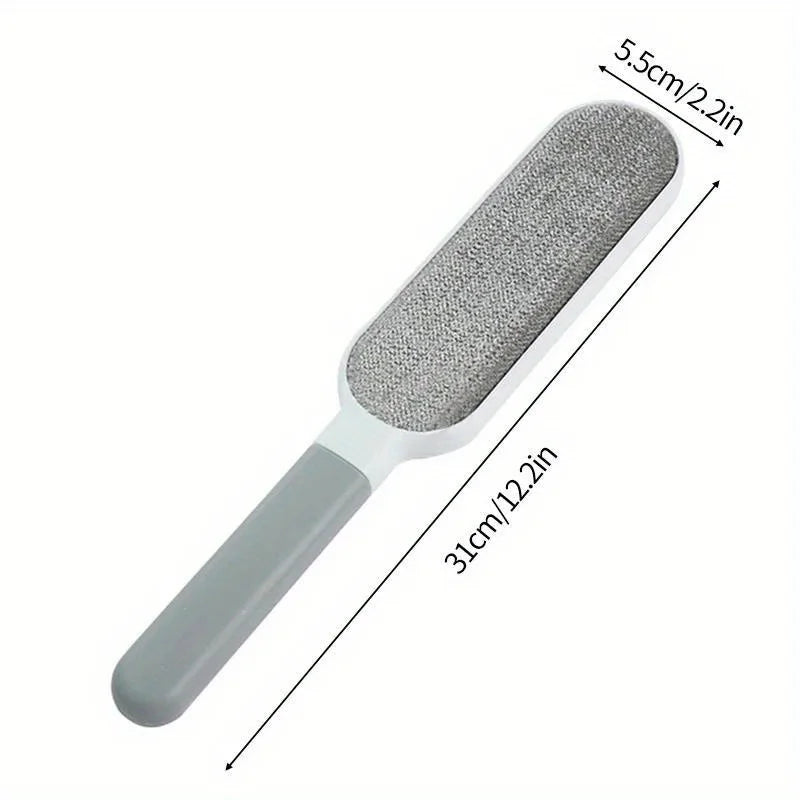 Double-sided manual electrostatic pet hairbrush