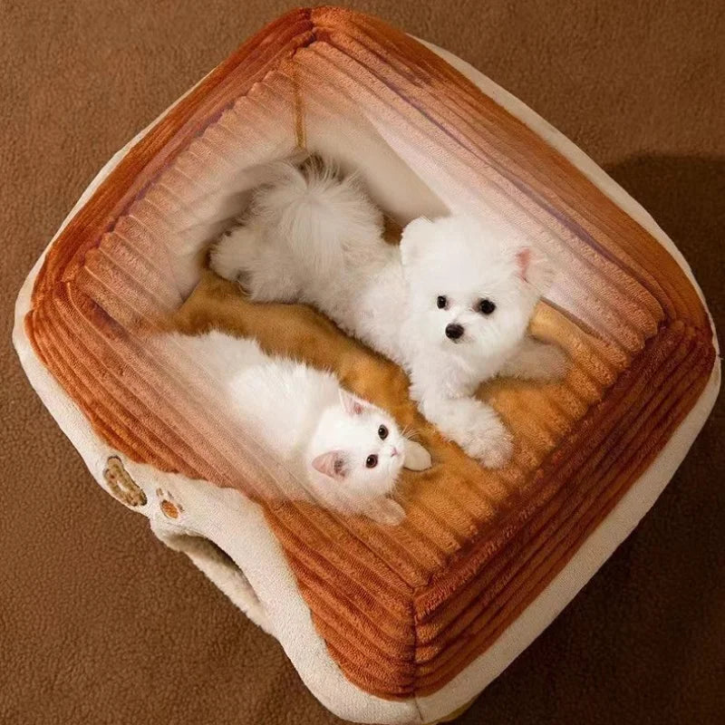 Cute Pet House with Foldable Soft Pet Bed