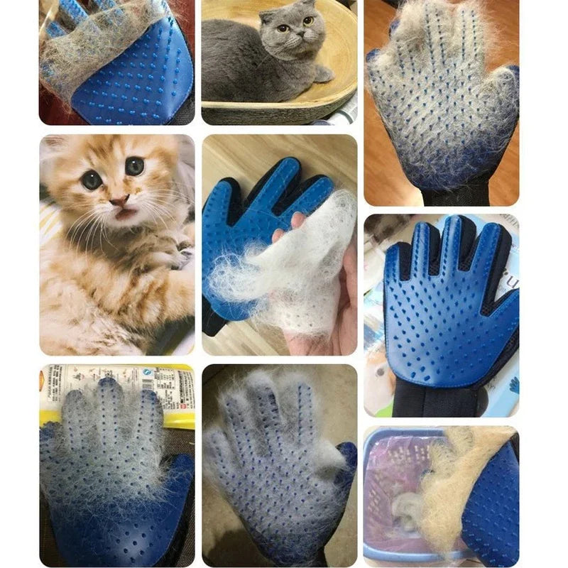 Pet Hair Remover Gloves – Dog & Cat Grooming Mitt