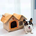 Foldable Doghouse Kennel Bed Mat for Small Medium Dogs Cats Winter Warm